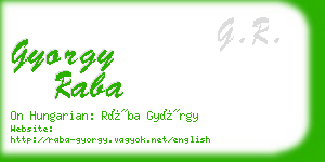 gyorgy raba business card